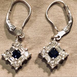 Jewelry - Sapphire & Diamond Earrings White Gold Jewelry - Sapphire & Diamond Earrings White Gold
